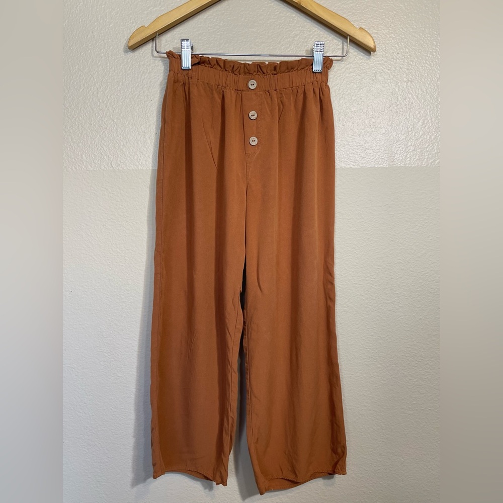 Art Class Terracotta Girls Wideleg Pants